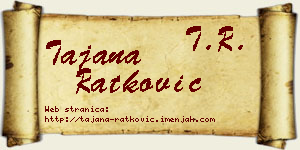 Tajana Ratković vizit kartica
